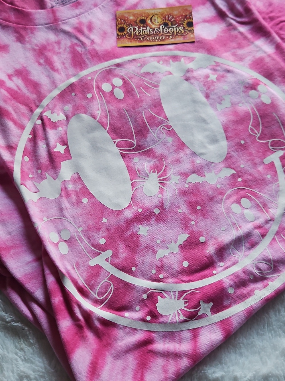 George Pink Tie-Dye Short Sleeve Smile Graphic Tee